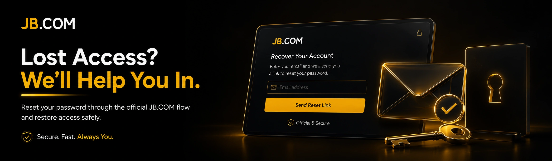 JB.COM password recovery through the official reset flow