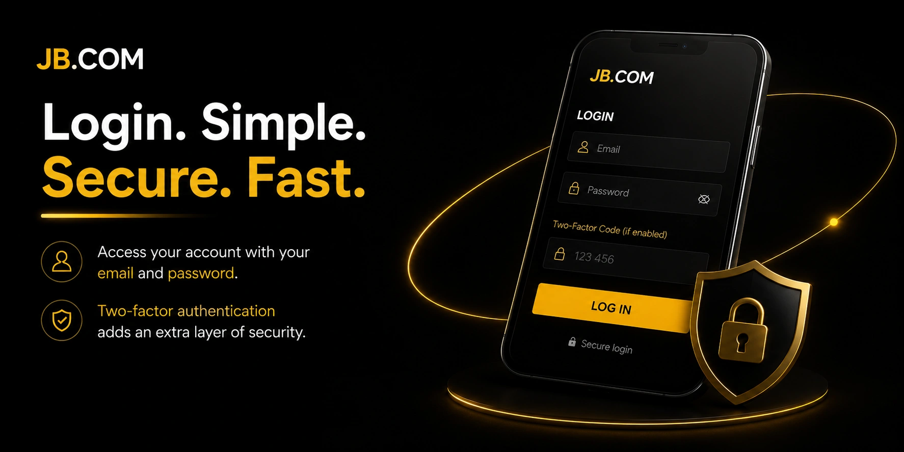 JB.COM secure login with two-factor authentication